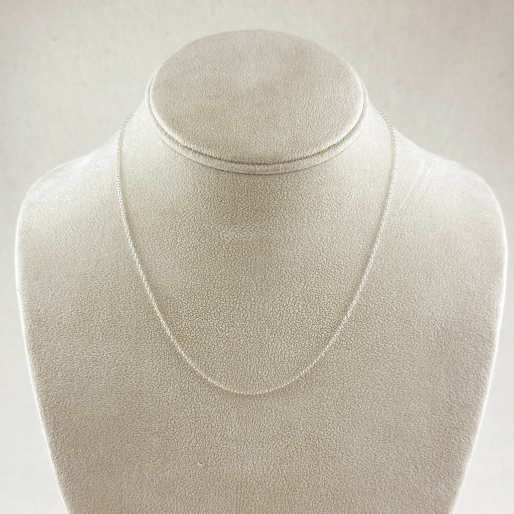 Silver Sterling Super Light Cable Chain 1.2mm Necklaces