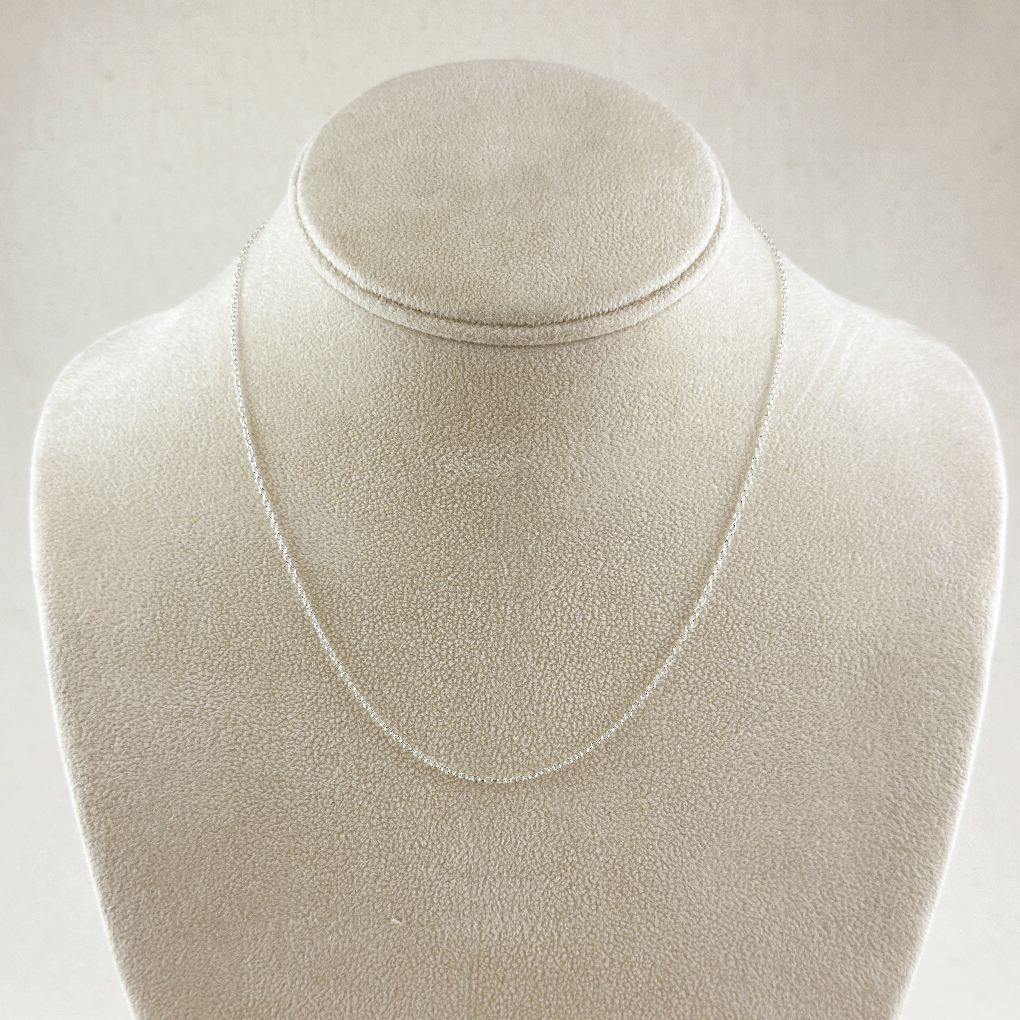 Silver Sterling Super Light Cable Chain 1.2mm Necklaces