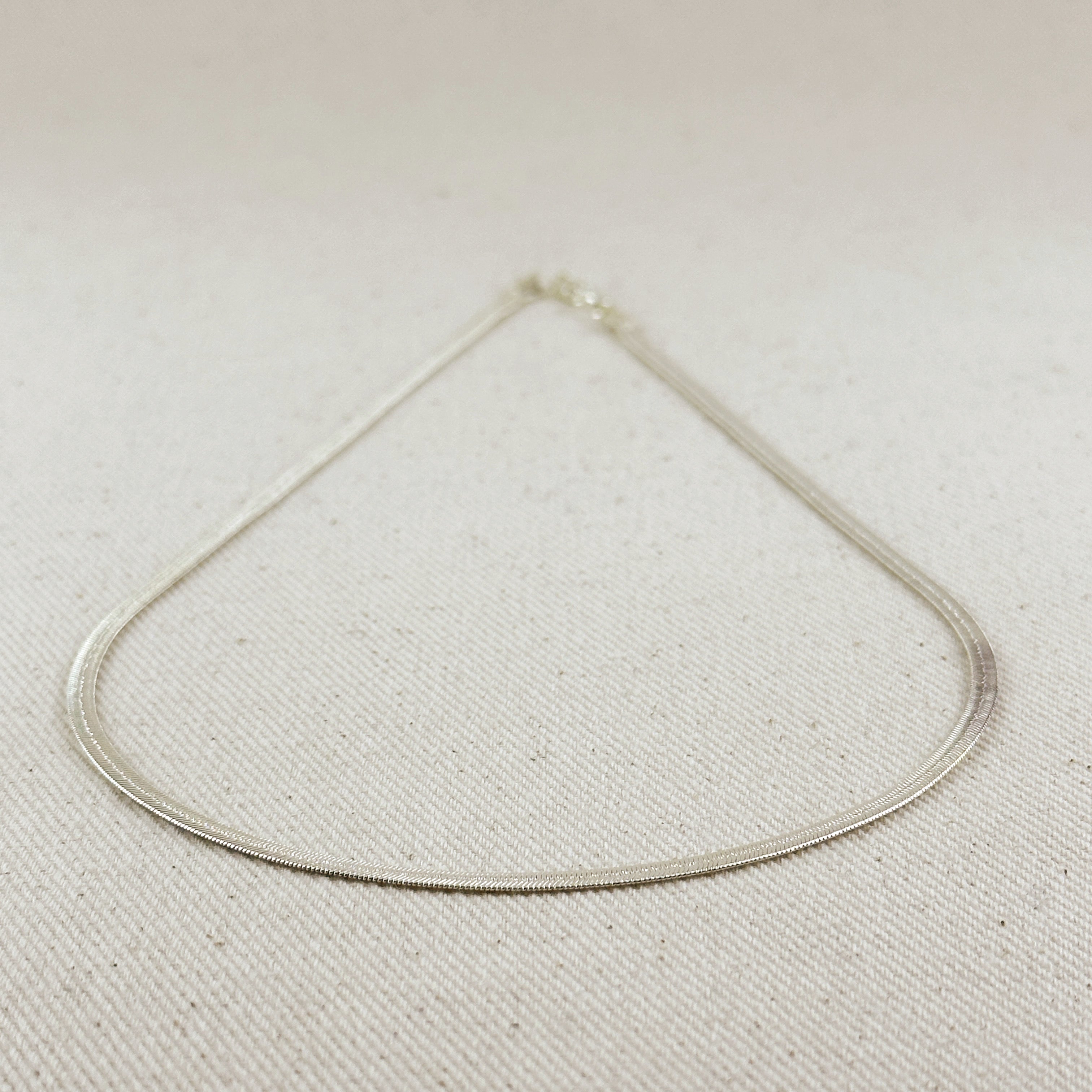 Silver Herringbone Sterling 3.1mm