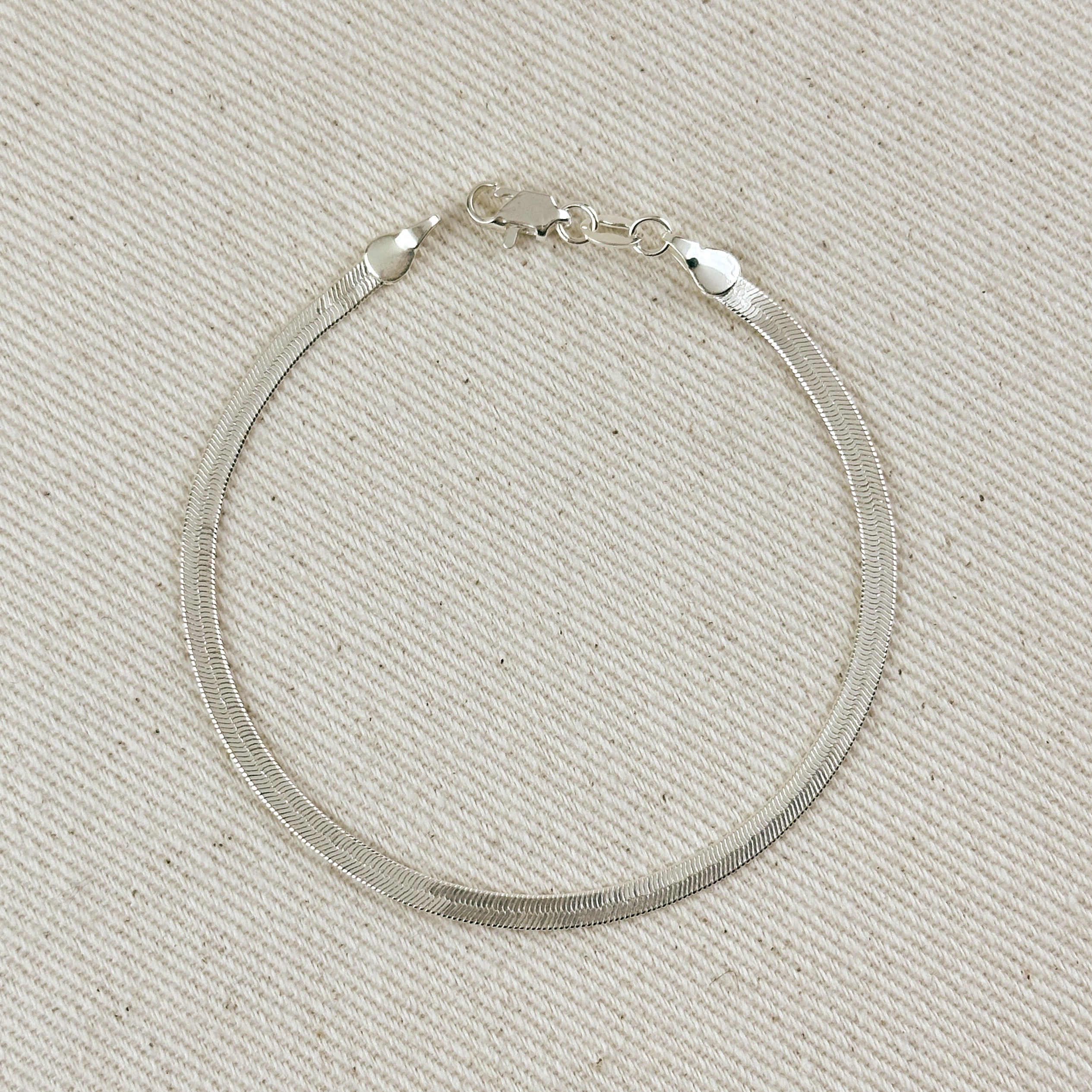 Bracelet 3.1mm Sterling Silver Herringbone