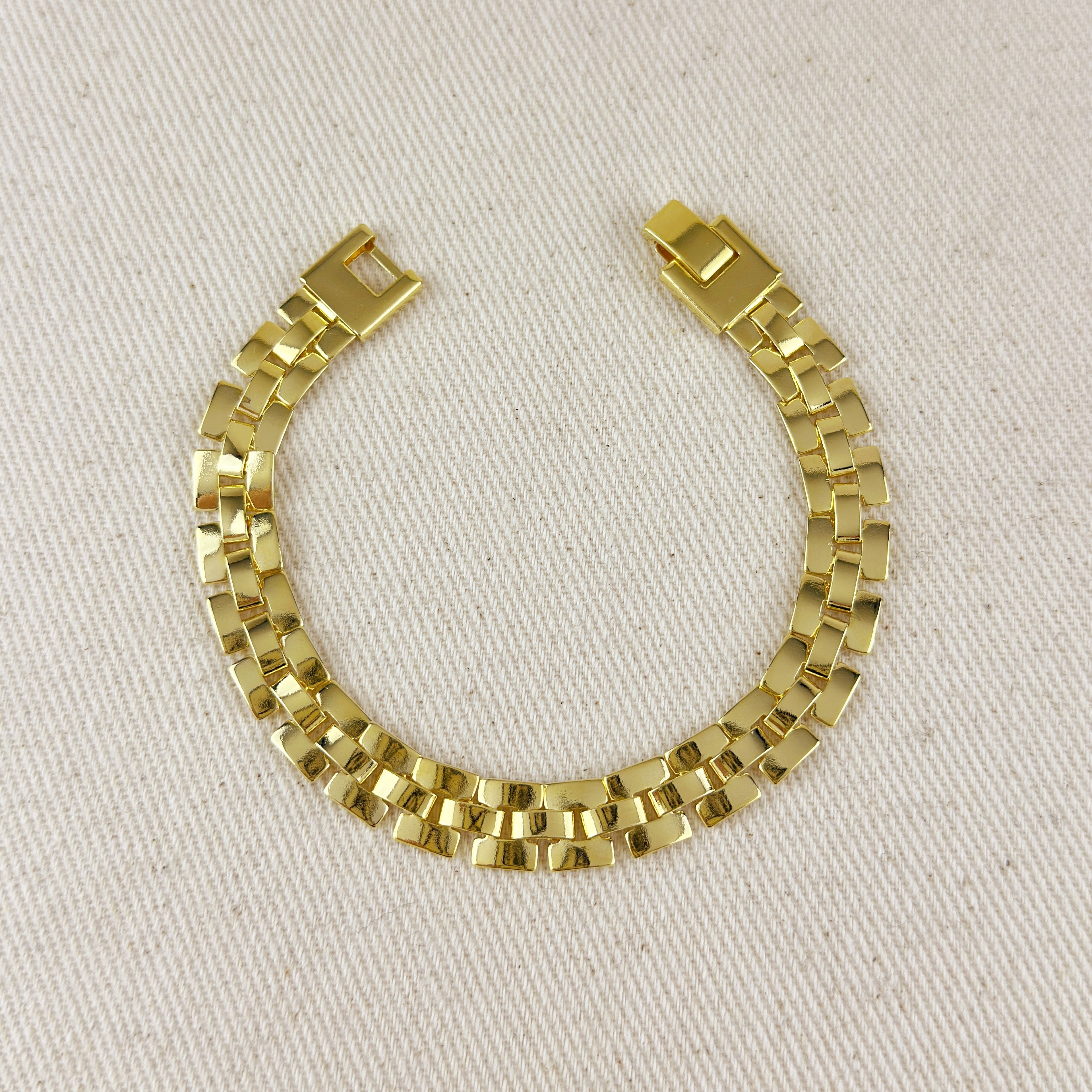 Gold Filled 18k 9mm Watch Band Bracelet