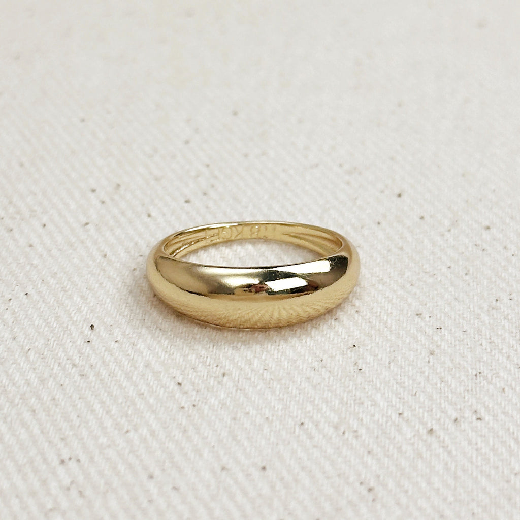 Gold Filled 18k Mini Polished Dome Ring