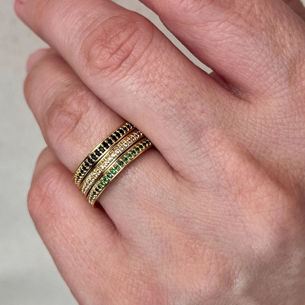 Gold Filled 18k Eternity CZ Band Ring