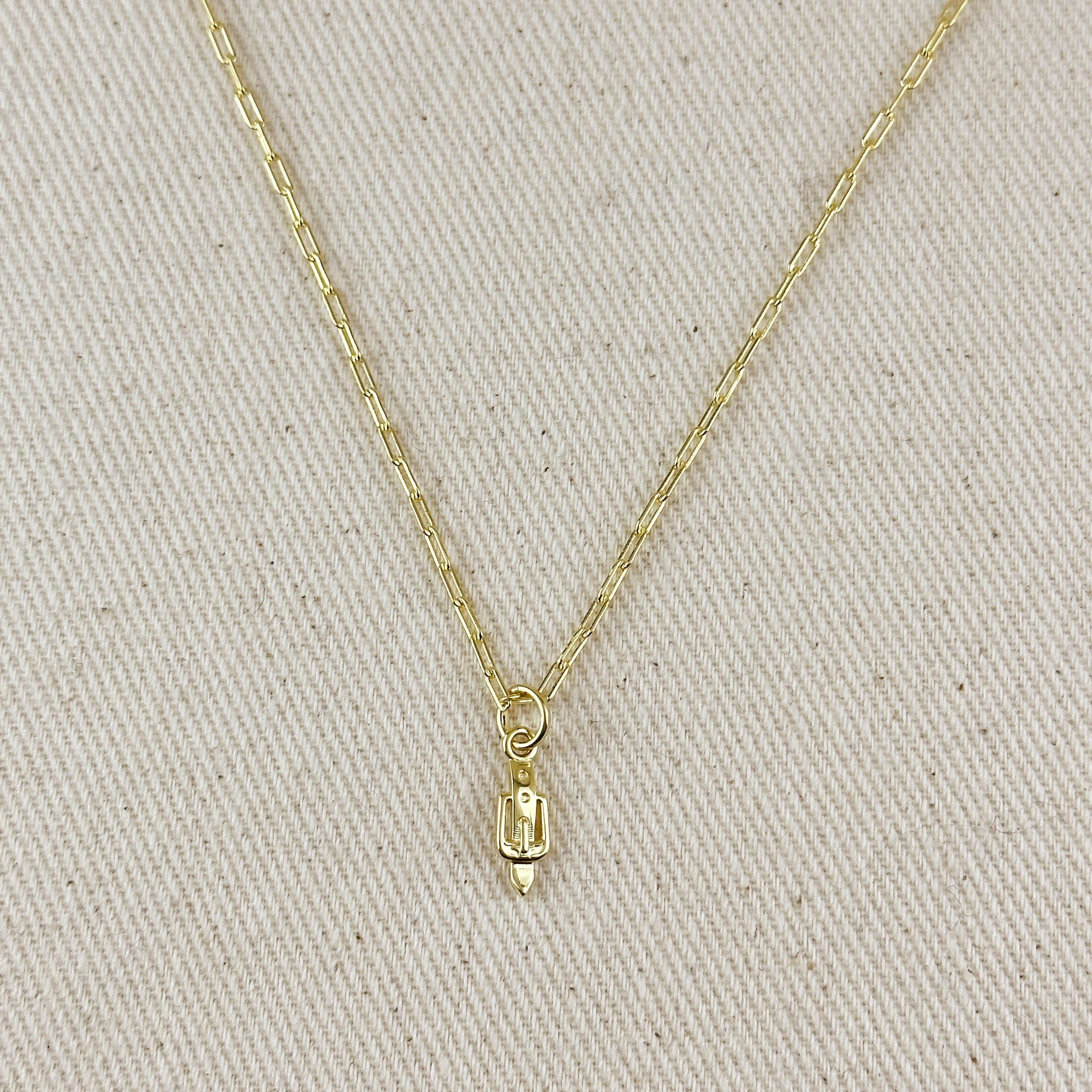 Gold Filled 18k Belt & Buckle Charm