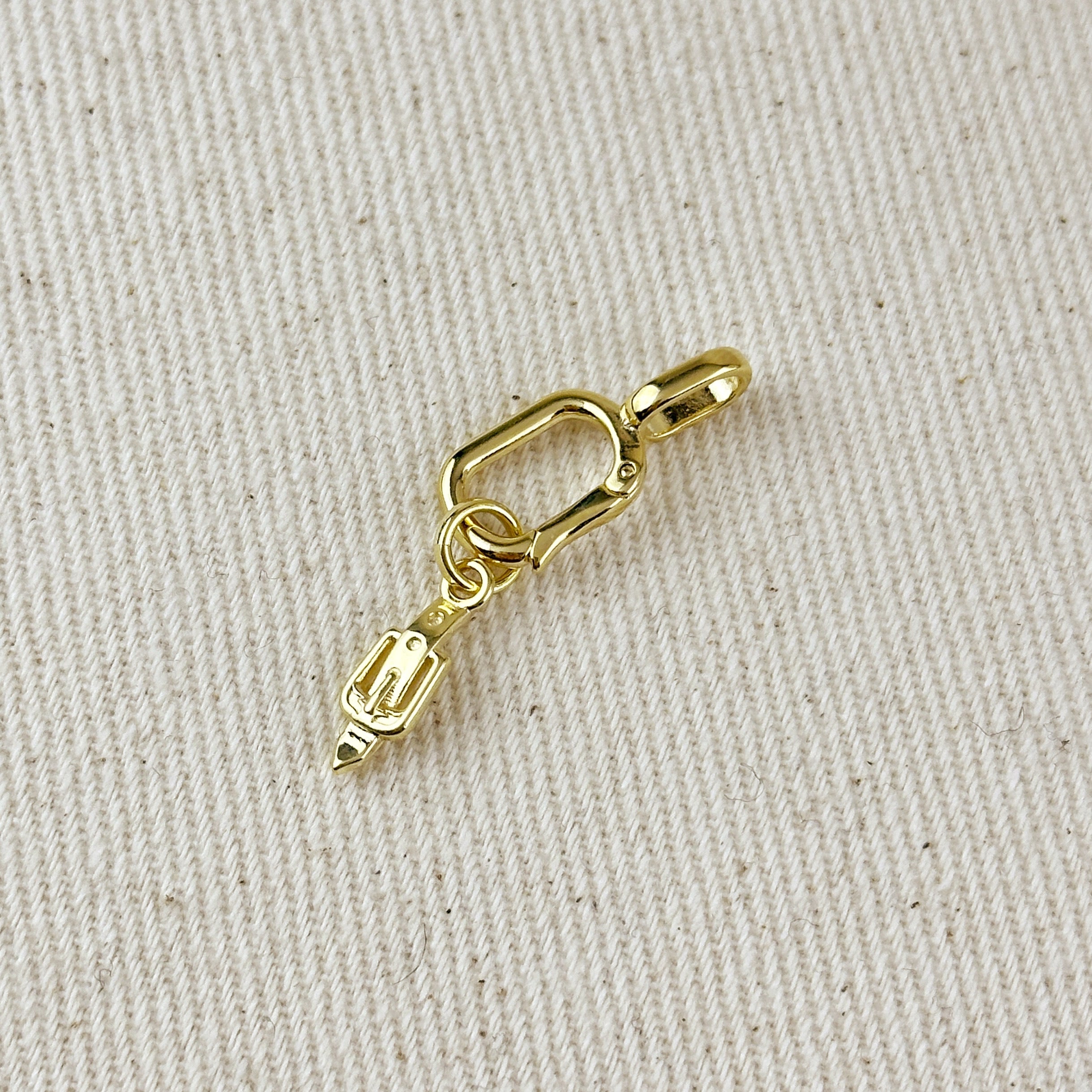 Gold Filled 18k Belt & Buckle Charm