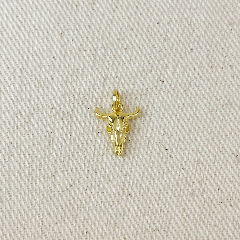 Gold Filled 18k Western Skull Charm