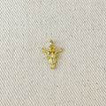 Gold Filled 18k Western Skull Charm