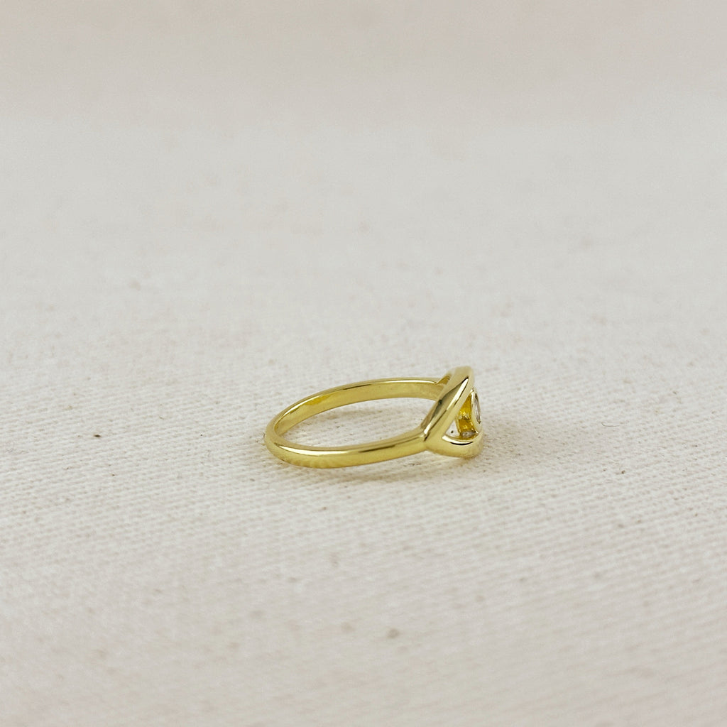 Gold Filled 18k CZ Eye Ring