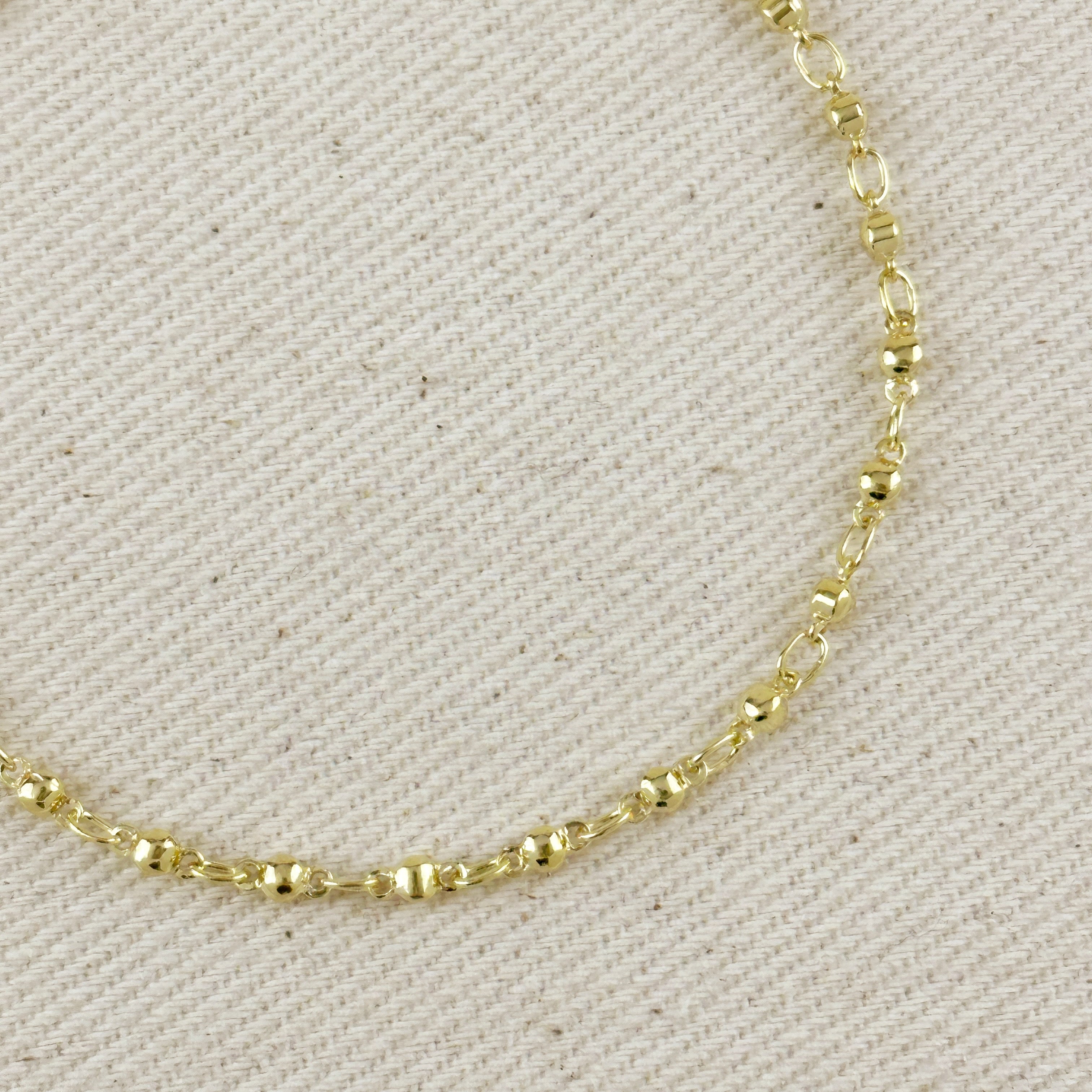 Gold Filled 18k 2.5mm Beaded Bracelet
