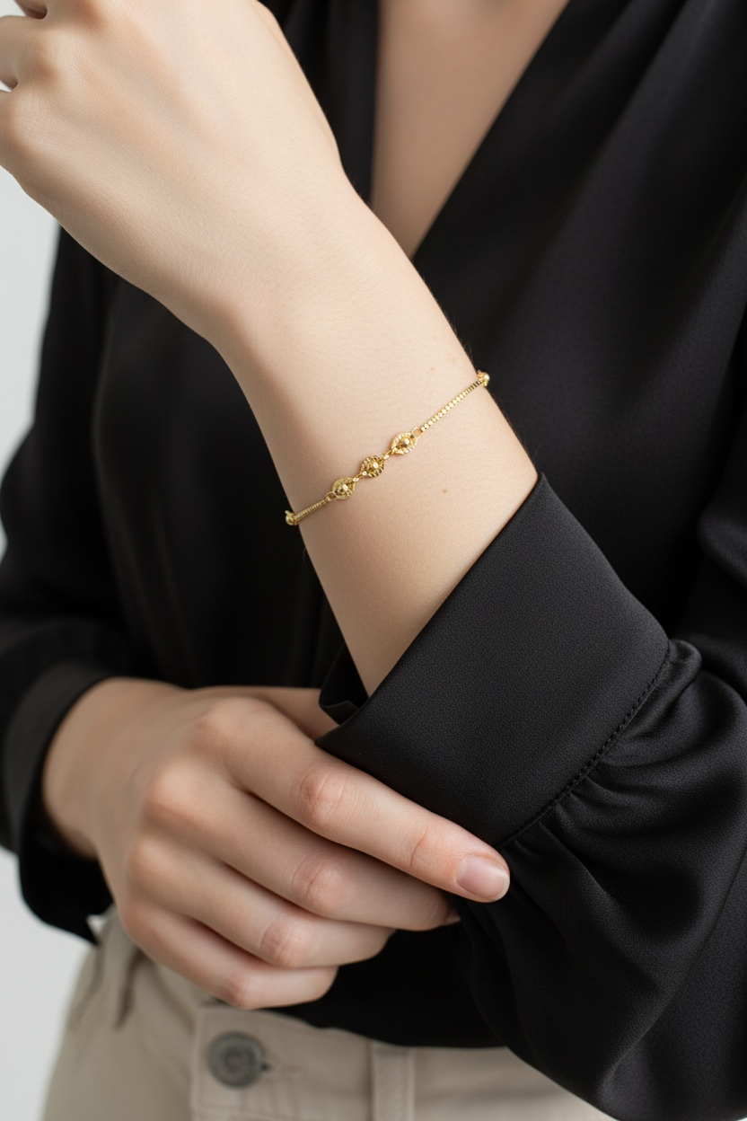 Gold Filled 18k Saturn Bracelet