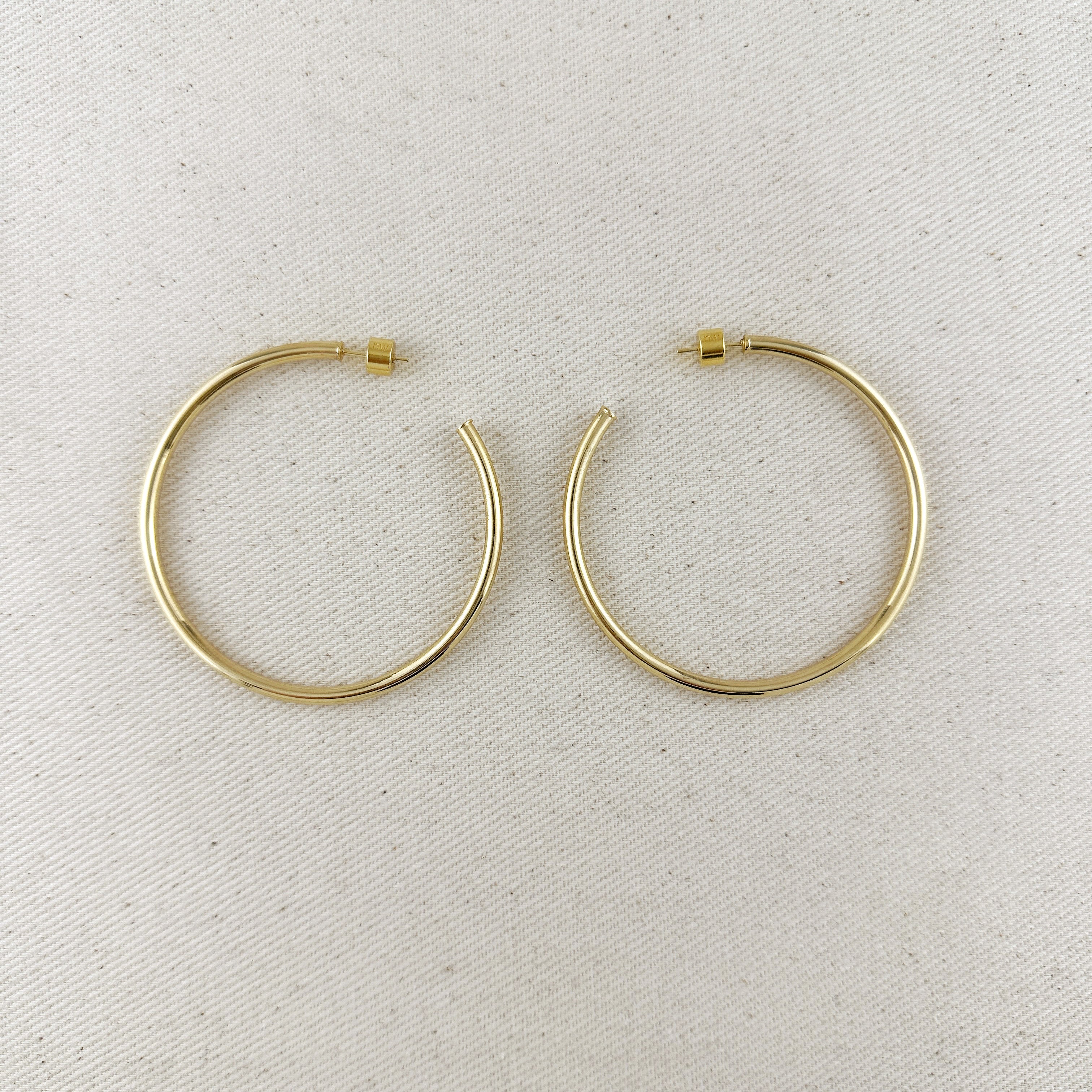 Gold Filled 18k 60mm New Wave Hoop