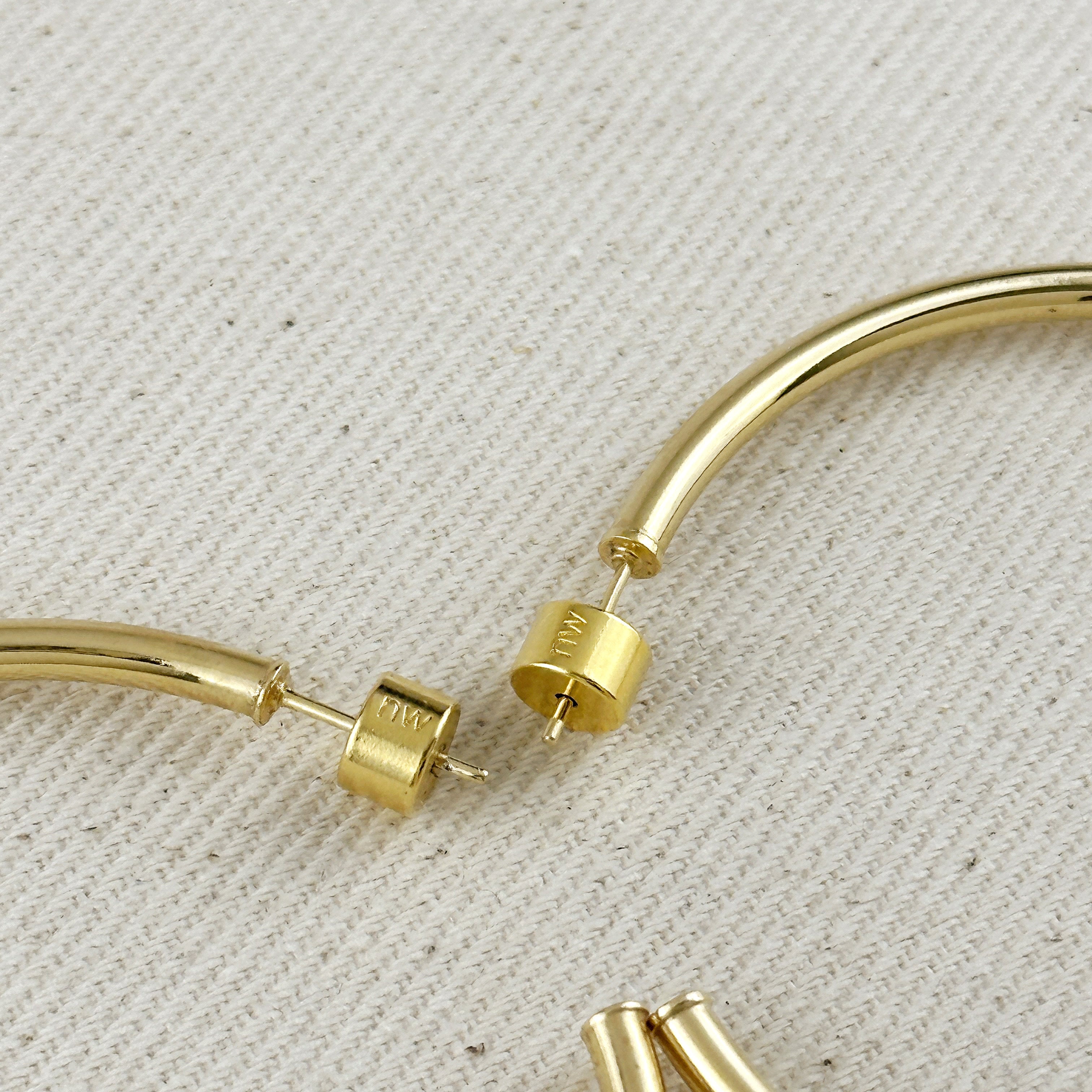 Gold Filled 18k 60mm New Wave Hoop
