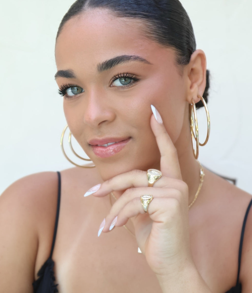 Gold Filled 18k 60mm New Wave Hoop