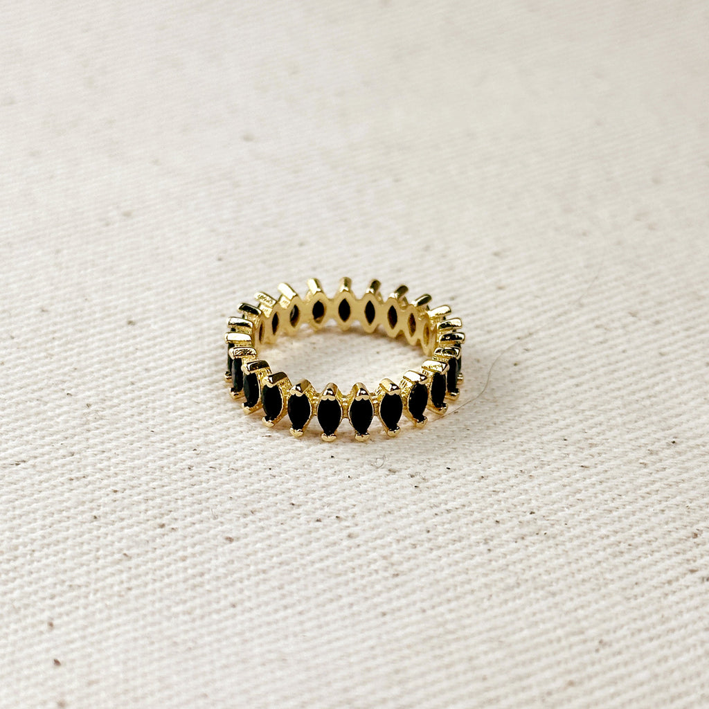 Gold Filled 18k Marquise Eternity Band Ring