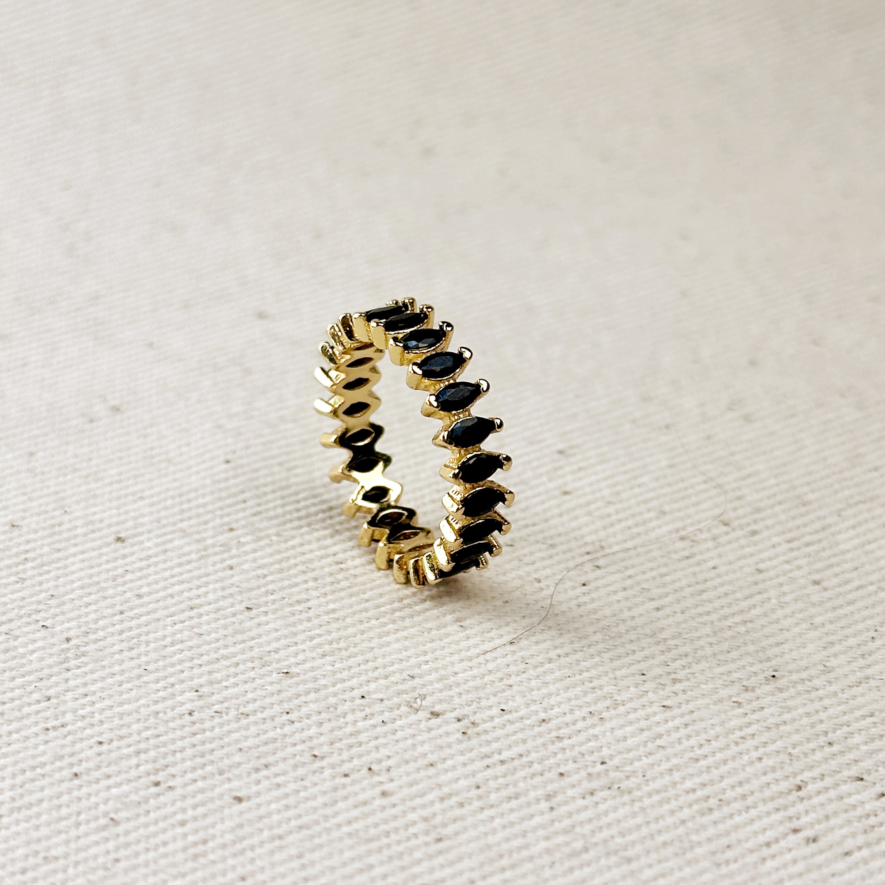 Gold Filled 18k Marquise Eternity Band Ring