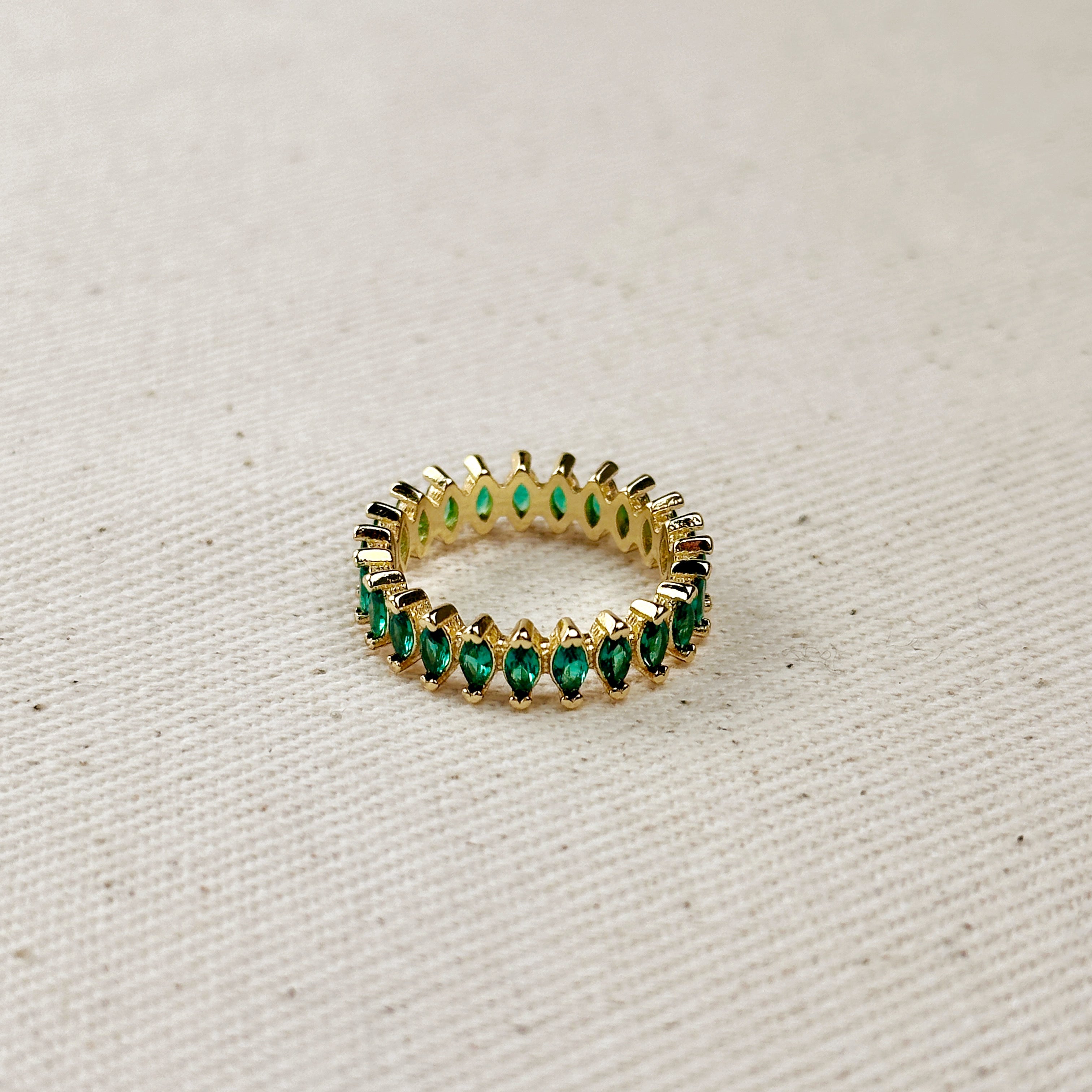 Gold Filled 18k Marquise Eternity Band Ring
