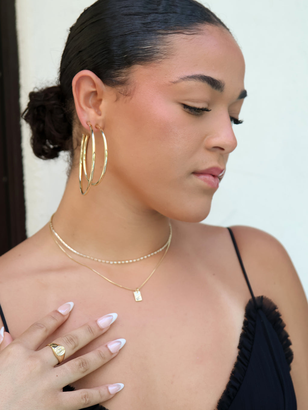 Gold Filled 18k 60mm New Wave Hoop