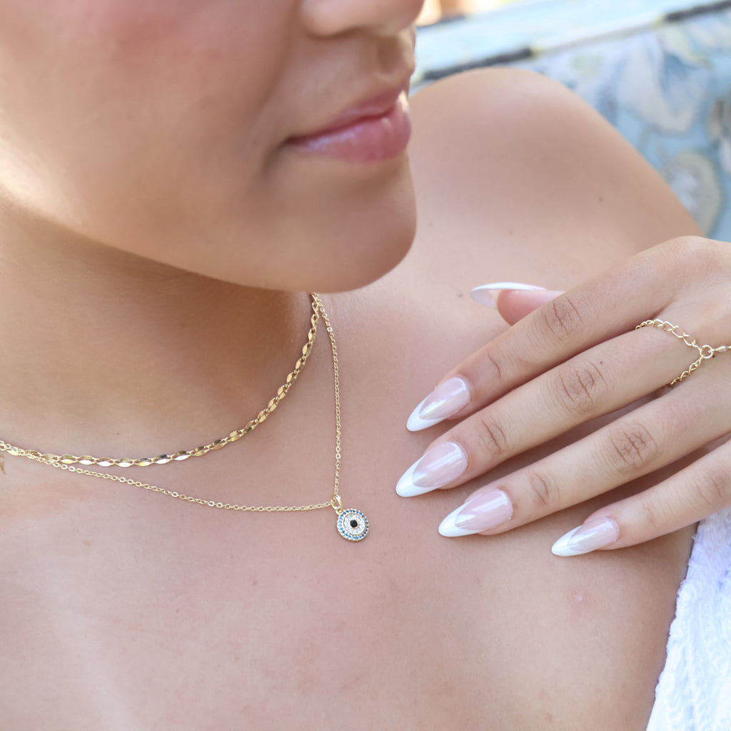 18k Gold Filled Mandala Protection Necklace