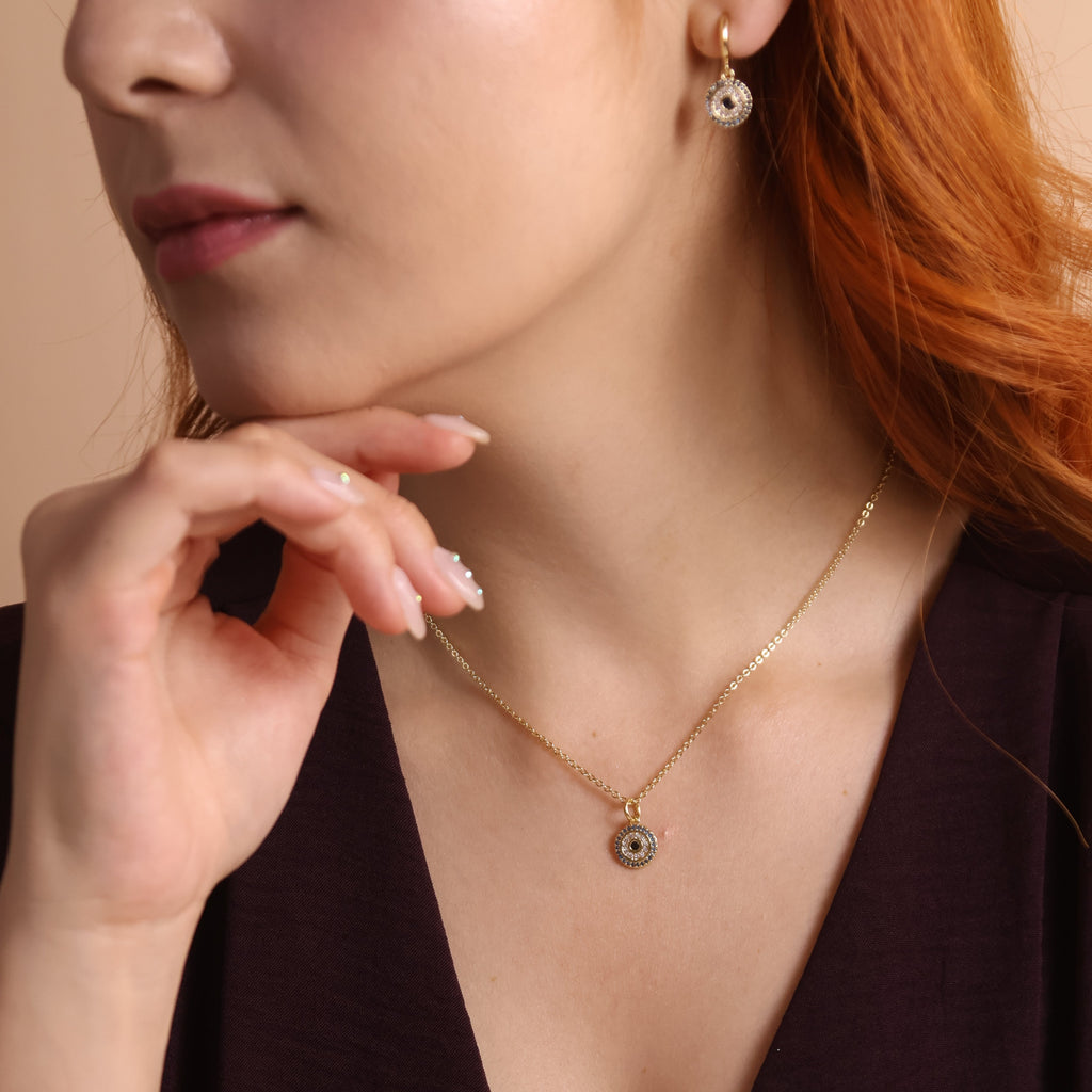 18k Gold Filled Mandala Protection Necklace