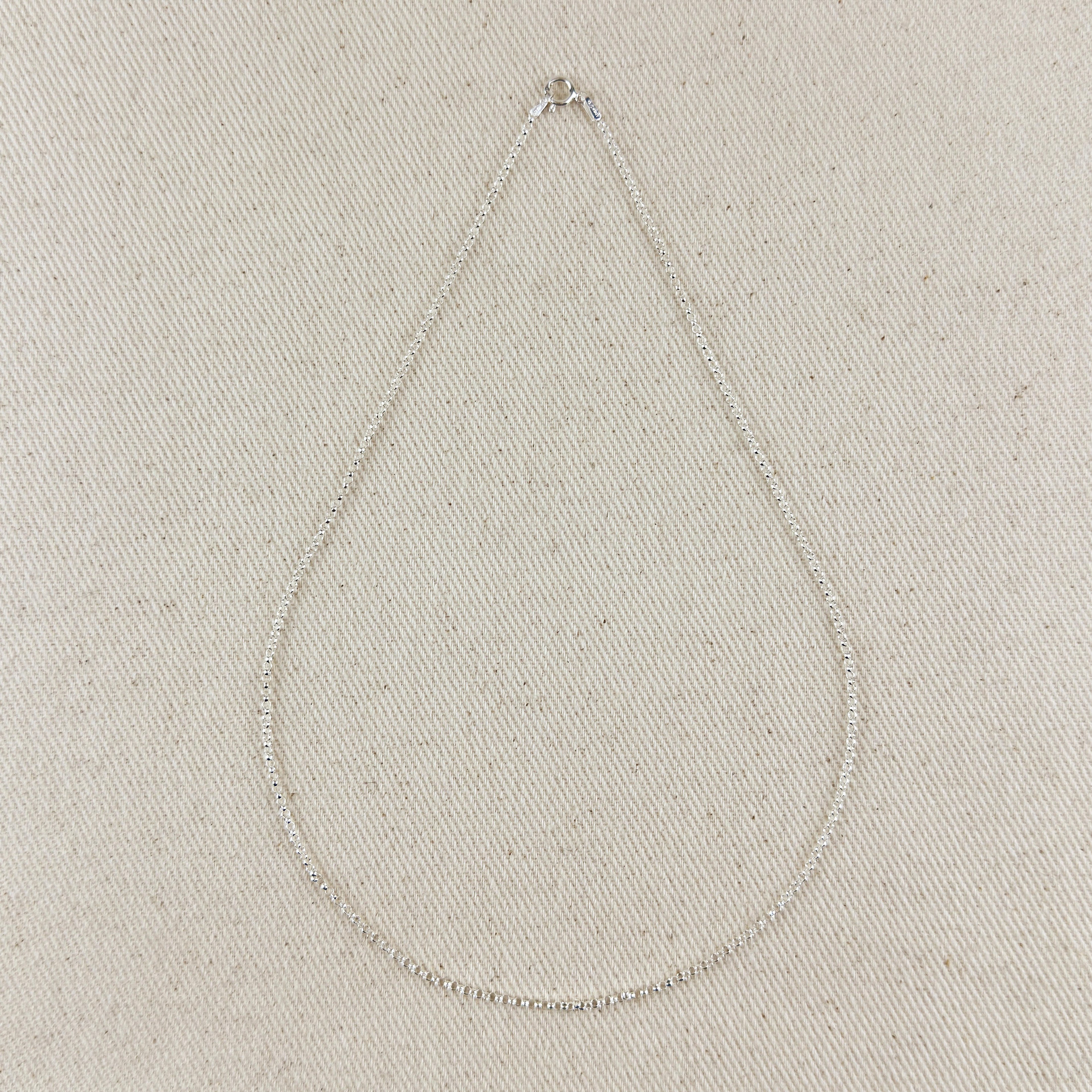 Silver Sterling  Round Rolo Chain 1.5mm Necklaces