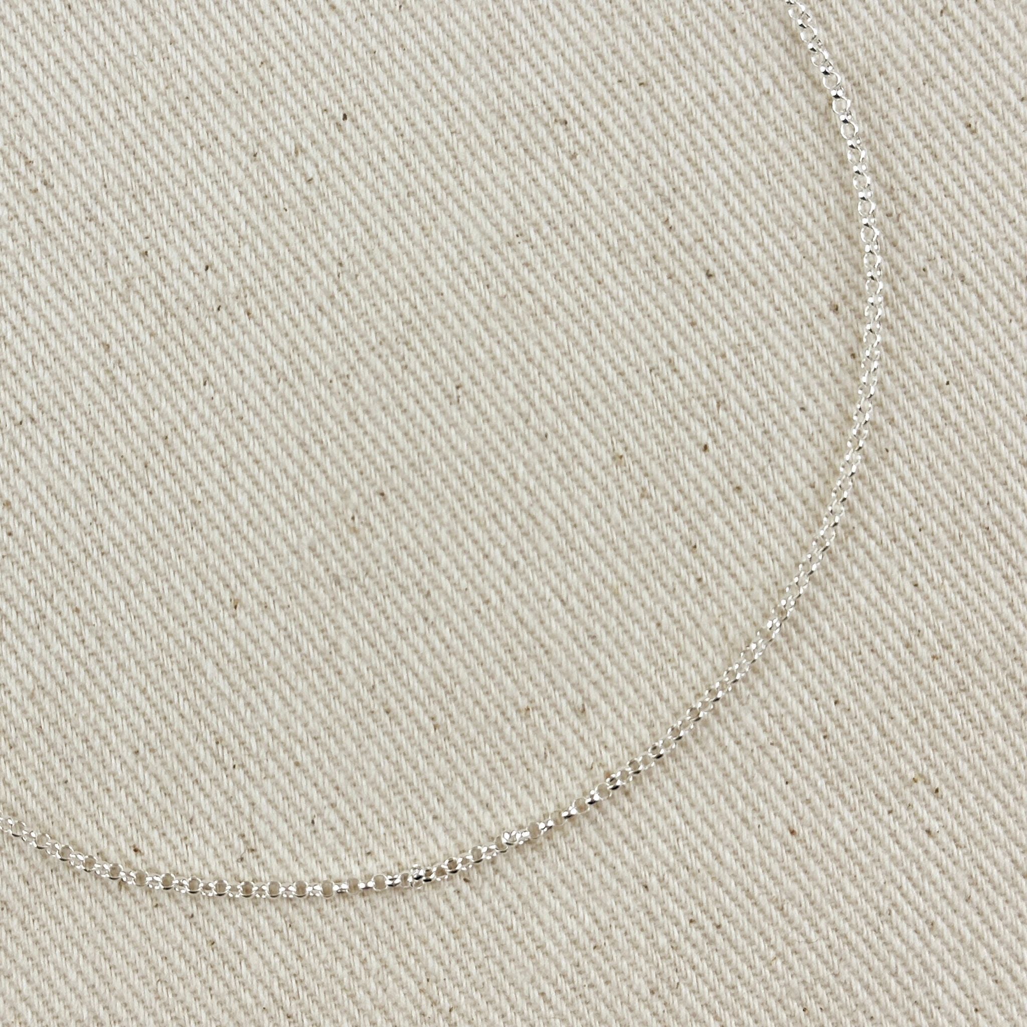 Silver Sterling  Round Rolo Chain 1.5mm Necklaces