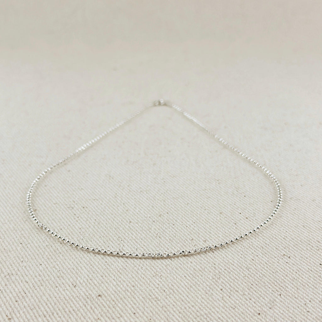 Silver Sterling  Round Rolo Chain 1.5mm Necklaces