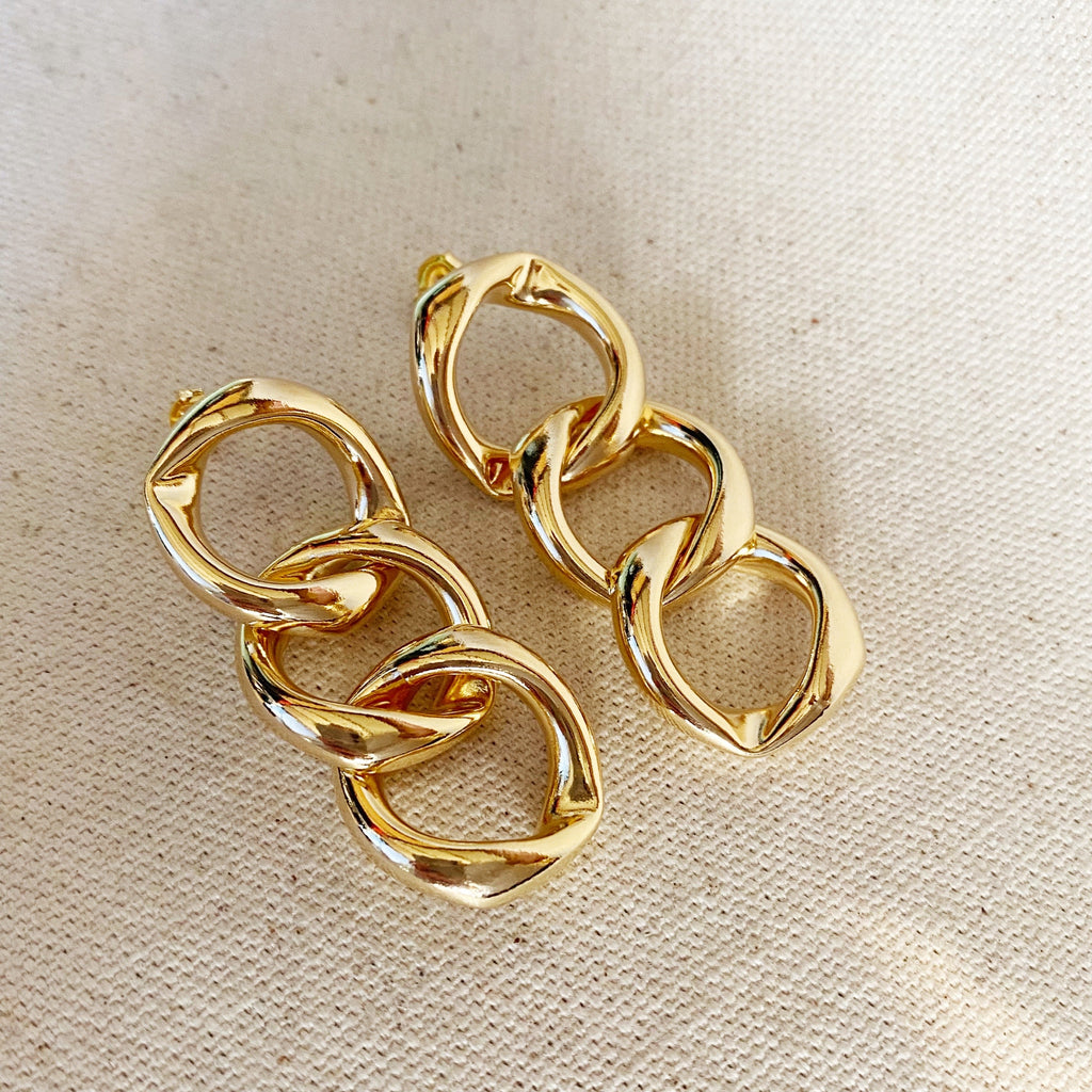 Gold Filled 18k Chain Drop Earrings