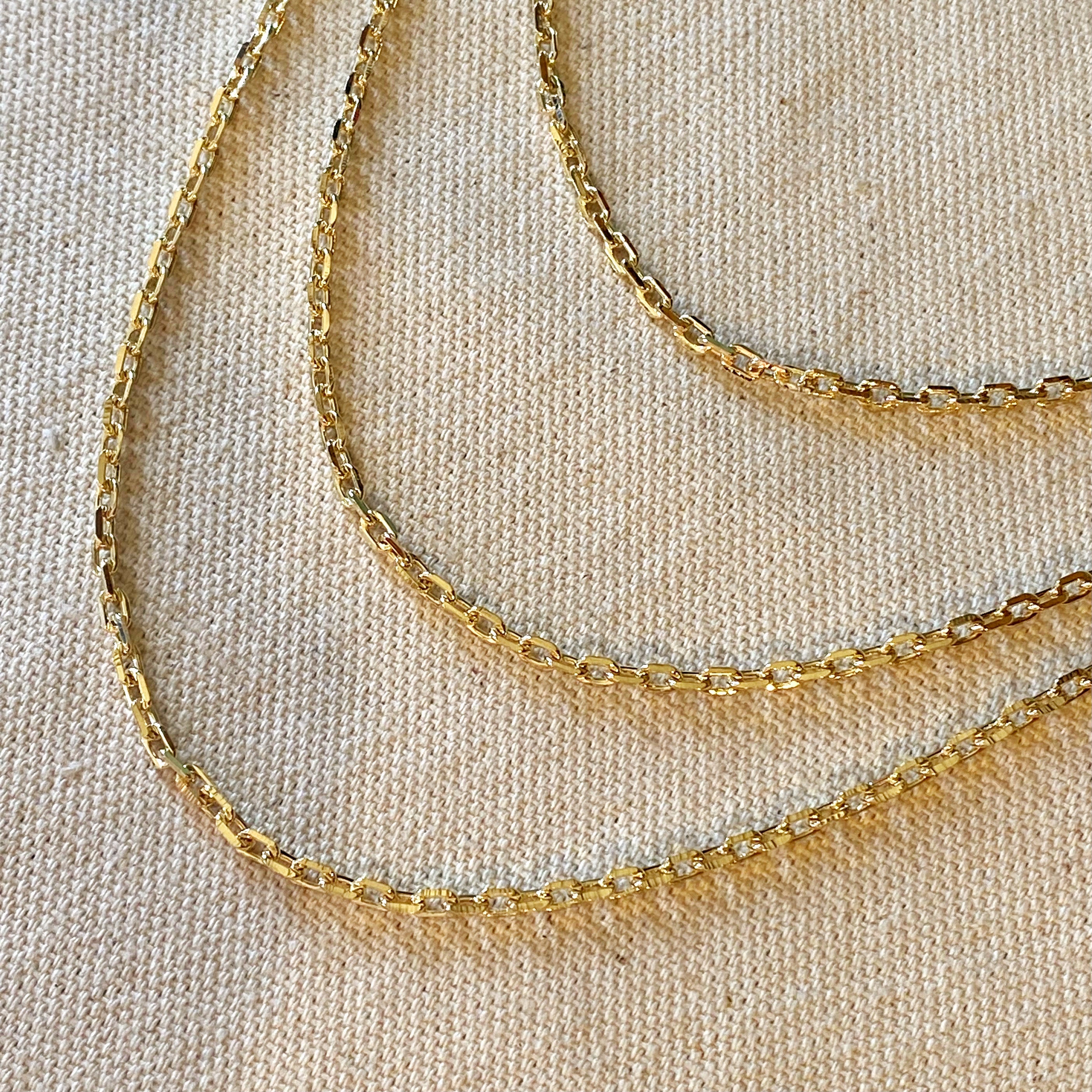 Gold Filled 18k DC Curb Link Chain