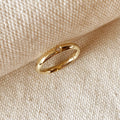 Ring 18k Gold Filled Band With Cubic Zirconia Stone
