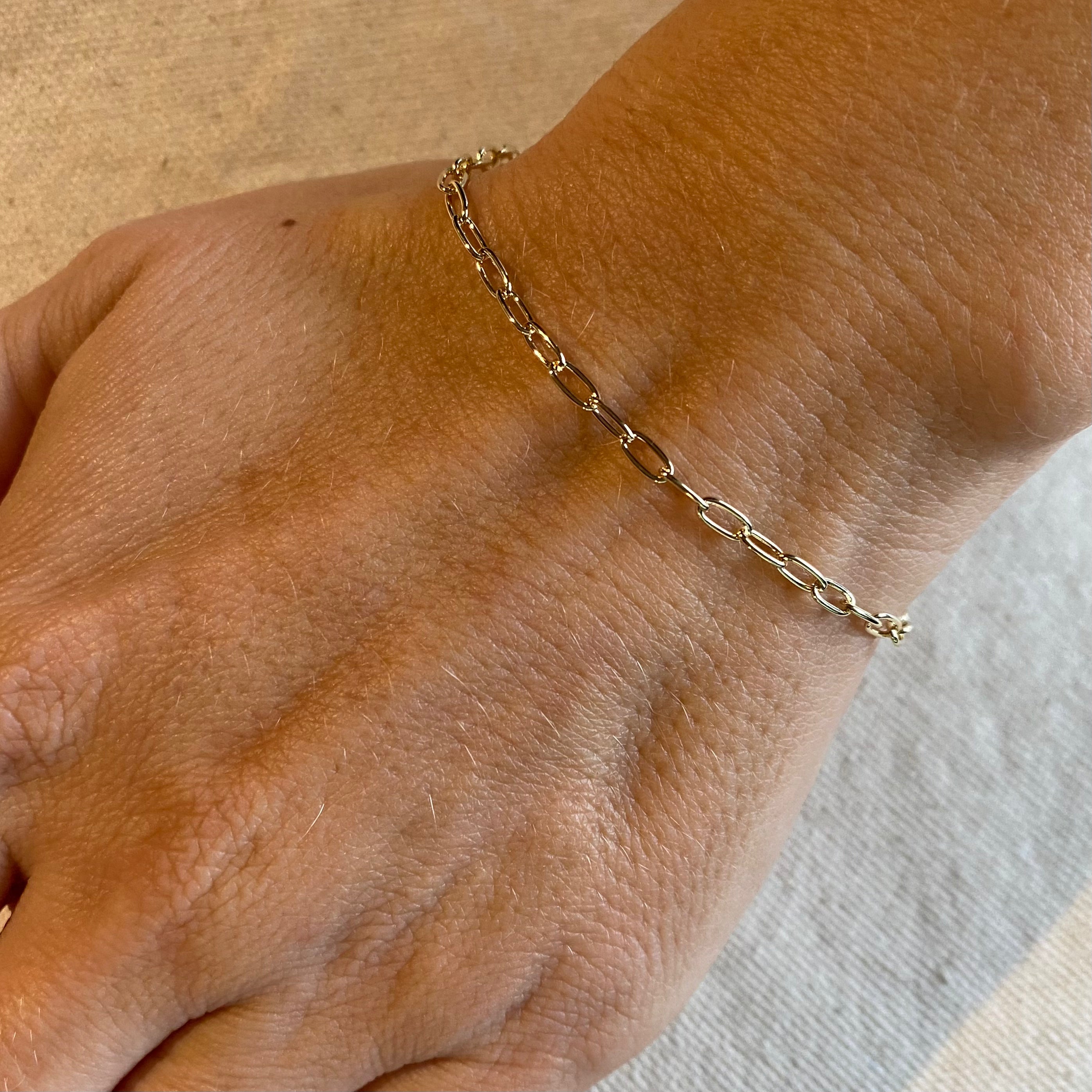 Gold Filled 18k 2.5mm Cable Link Bracelet