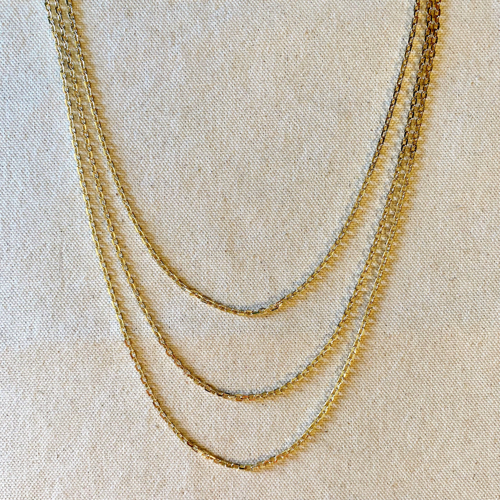 Gold Filled 18k DC Curb Link Chain