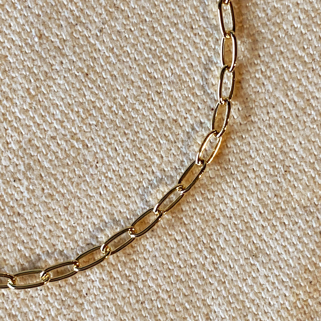 Gold Filled 18k 2.5mm Cable Link Bracelet