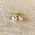 Gold Filled 18k 8mm Classic Pearl Stud