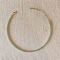Gold Filled 18k 3mm Mint Cubic Zirconia Necklace