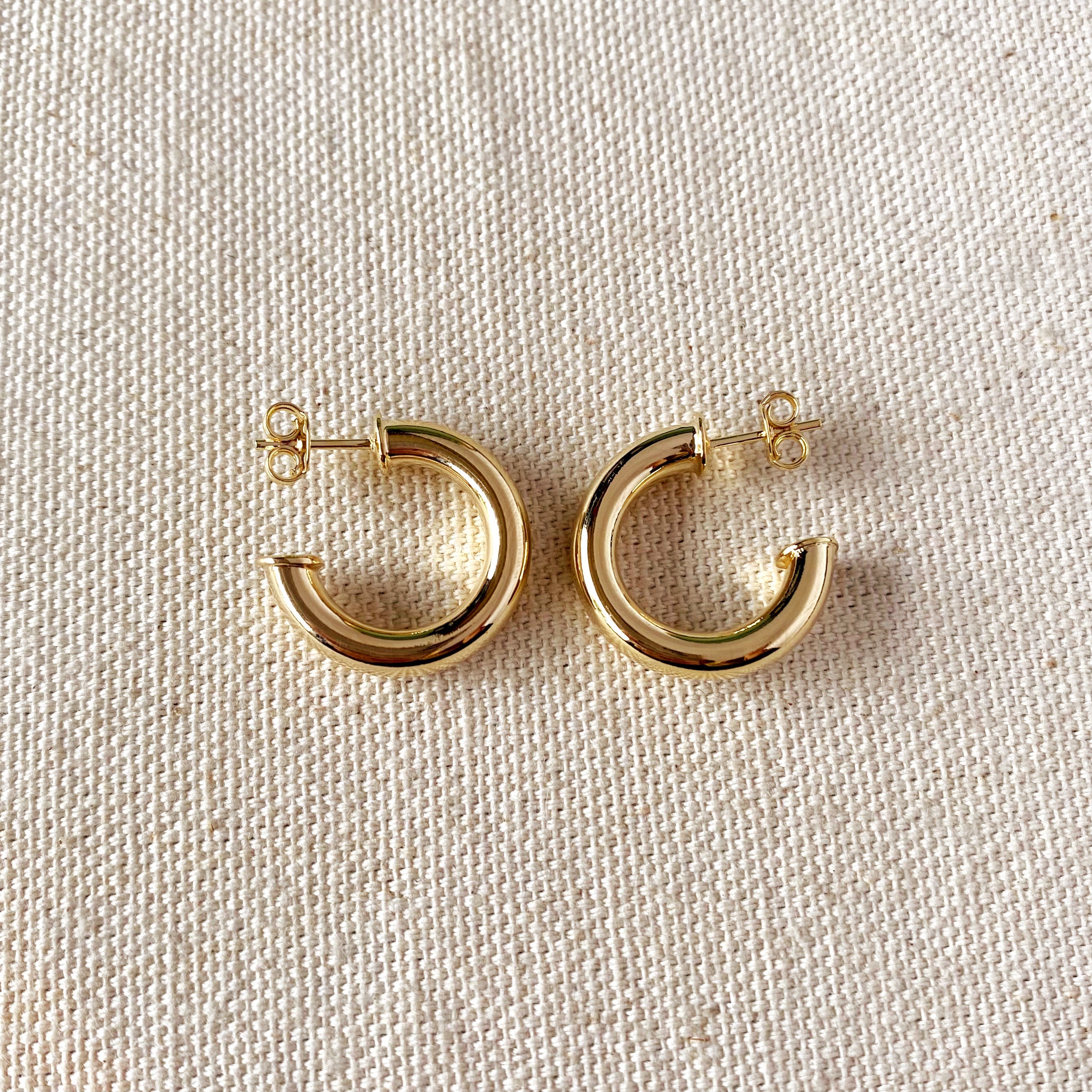 Gold Filled 18k Half-Hoops Earrings