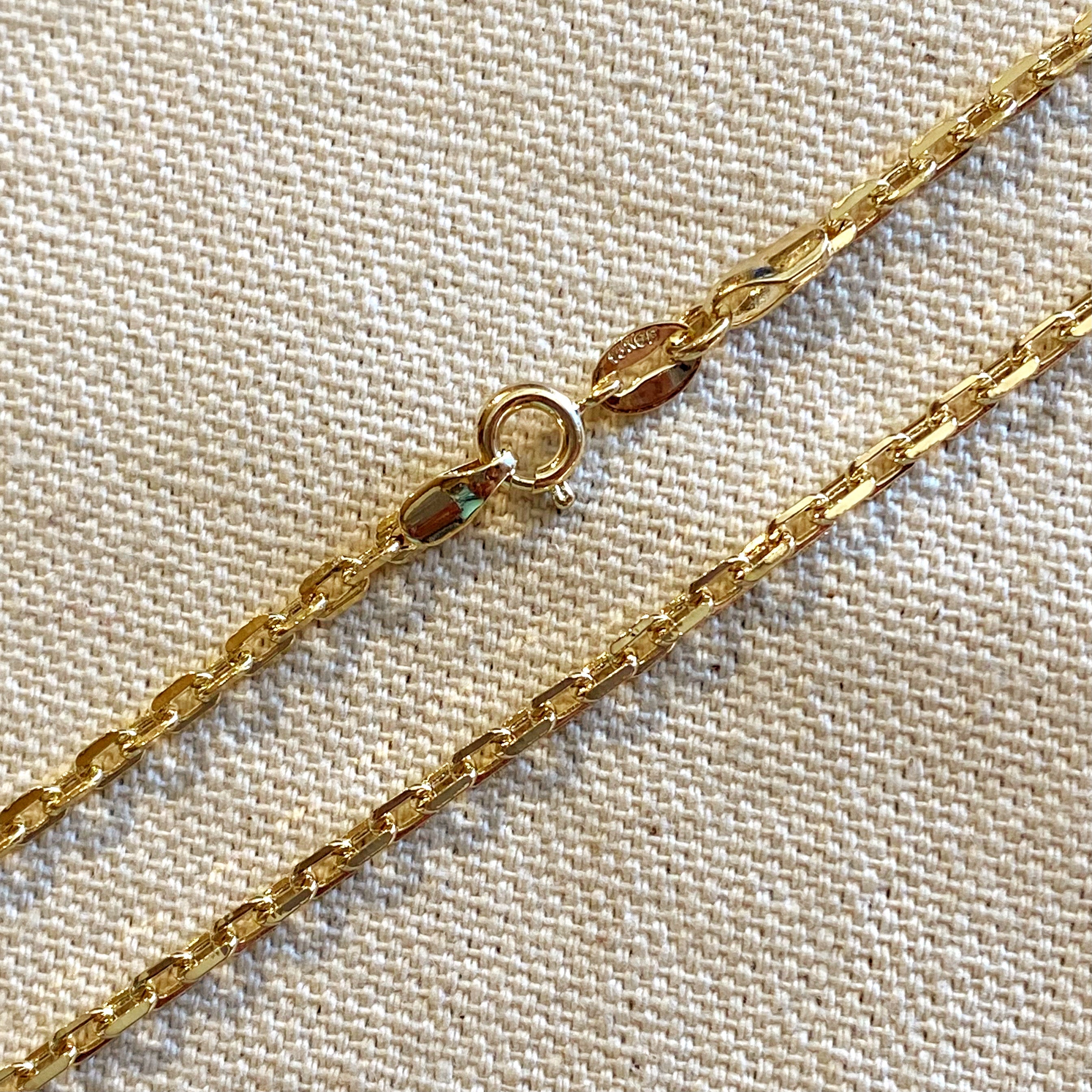 Gold Filled 18k DC Curb Link Chain