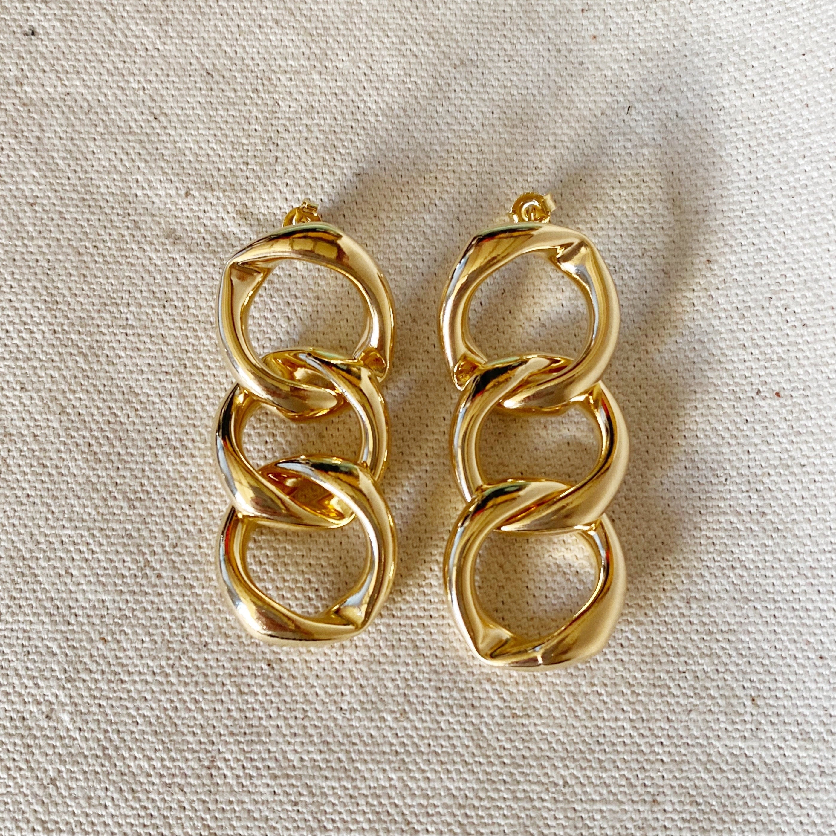 Gold Filled 18k Chain Drop Earrings