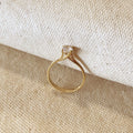 Gold Filled 18k Delicate Solitaire Ring