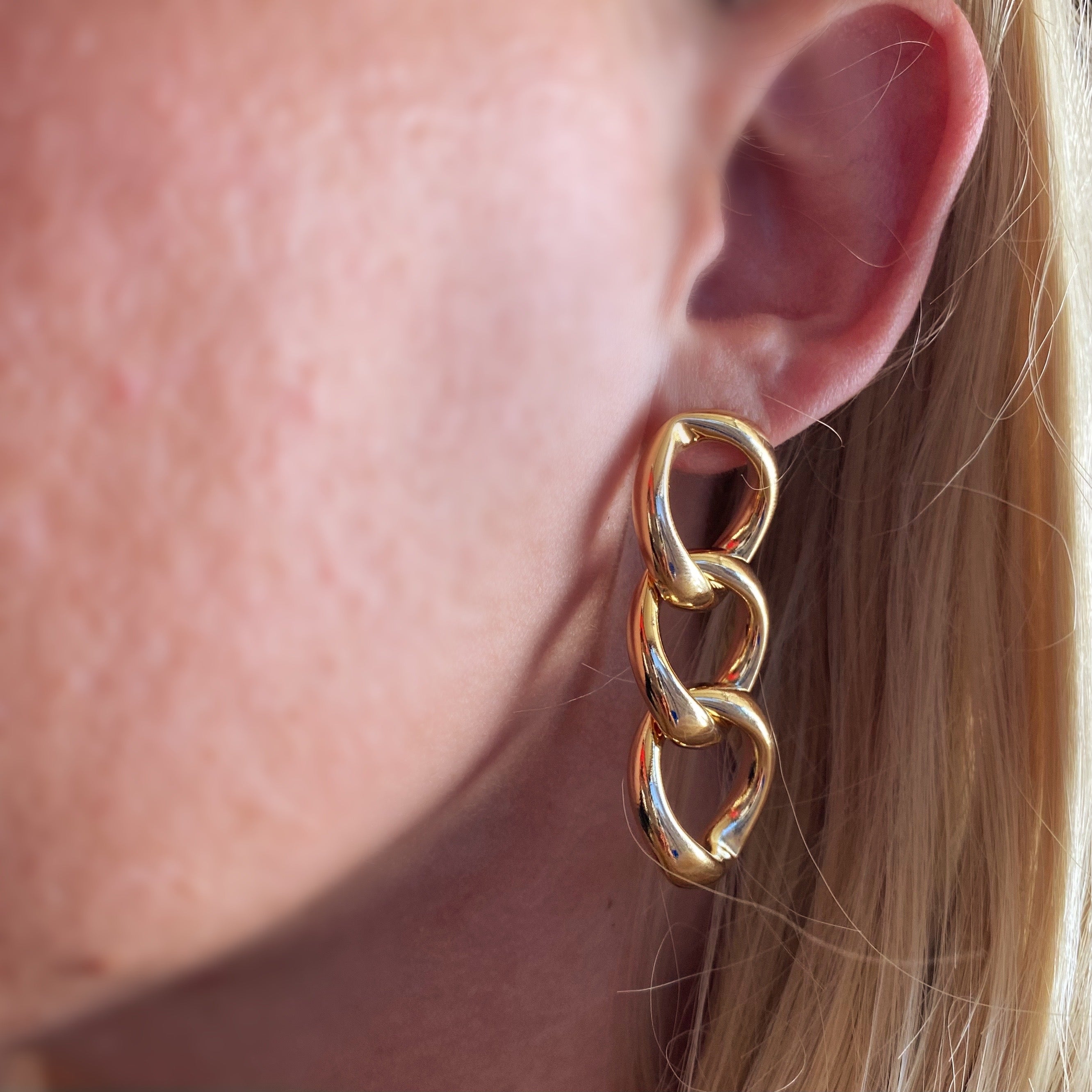 Gold Filled 18k Chain Drop Earrings